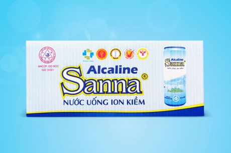 Nước uống ion kiềm Sanna đóng lon Alcaline Sanna - IONT